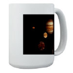 Jupiter and Moons Collage Large Mug