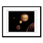 Jupiter and Moons Large Framed Print